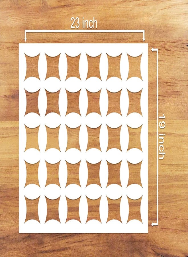 WallDesign Geometric Reusable Stencils for Wall Painting of Living Room, Bedroom, Modern Home Decor (19 inch x 23 inch Design Size) - Image 2